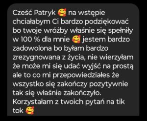 wiadomość w social media od klientki