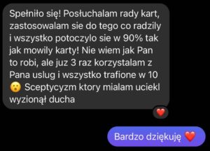 wiadomość z opinią