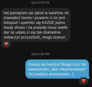 wiadomość z social media