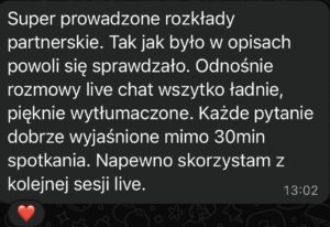 zrzut ekranu wiadomości prywatnej